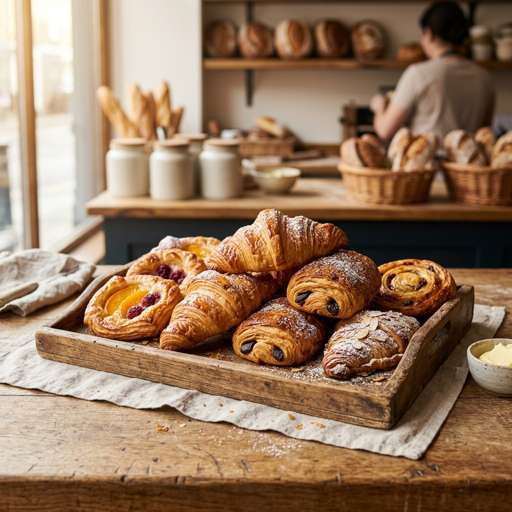 Panificados y croissants crujientes